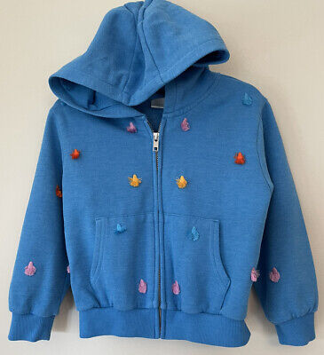 Girls Next age 4 blue tassel hoody hooded zip up top