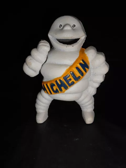 Vintage Michelin Man Statue Cast Iron Bank Figure Display Gas Oil Tire Car Sign