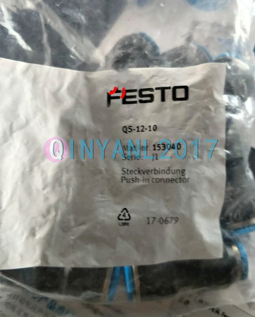 1PC New FESTO QS-12-10 153040 Push-In Connector