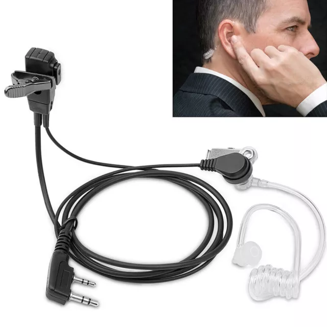 Funkgerät Headset Security Schallschlauch Ohrhörer 2 Pin Kopfhörer für Kenwood