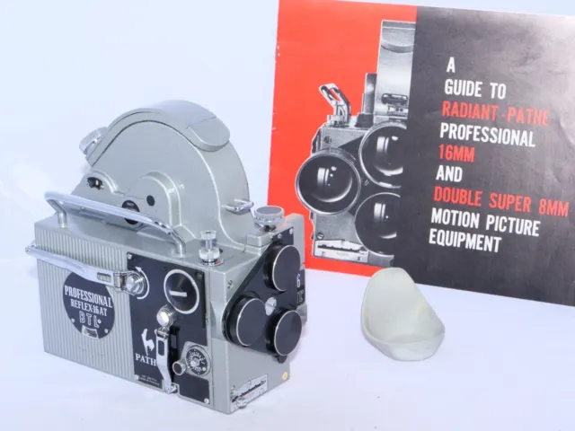 Pathe Pro Reflex -16AT / BTL 16mm Movie Camera. FRANCE. Caps. Manual. BOX. Mint-