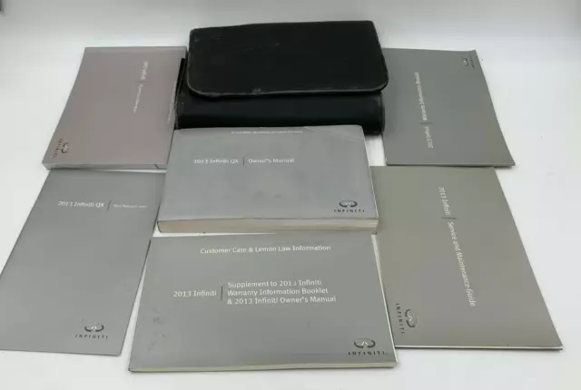 2013 Infiniti QX Owners Manual Set with Case K02B24009