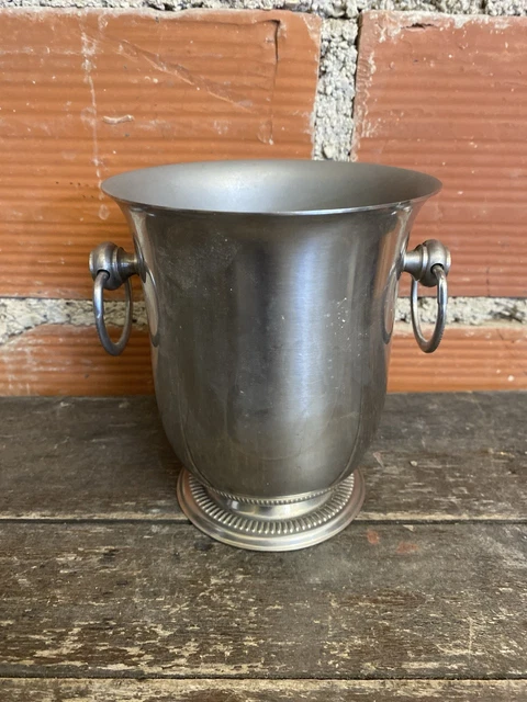 Ancien Seau à champagne Marque Jean Couzon inox Satiné 18/10 Made