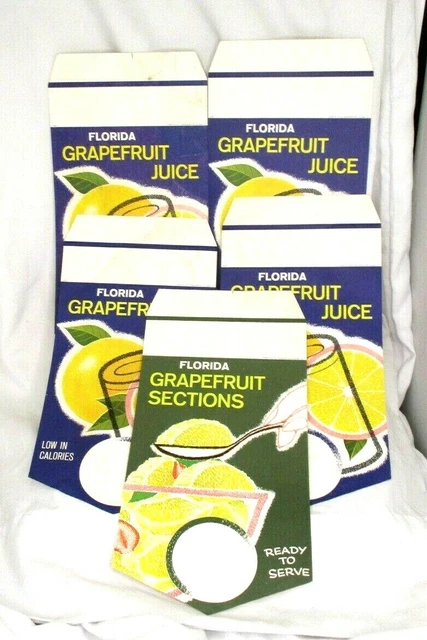 Vintage Supermarket Florida Grapefruit Juice/Sections Promo Paper Advertisements
