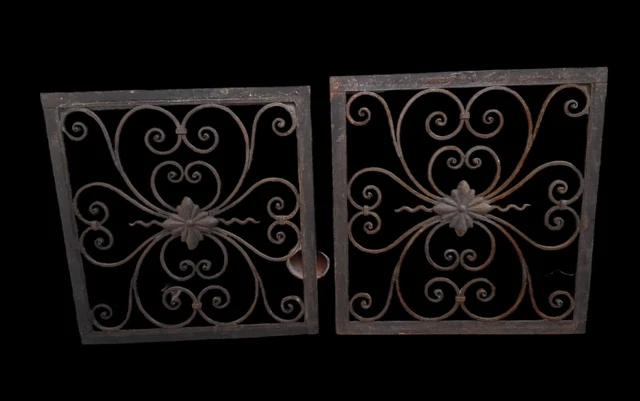 COPPIA DI GRATE Antiche In Ferro Battuto Antico EUR 65,00 - PicClick IT - Foto 10