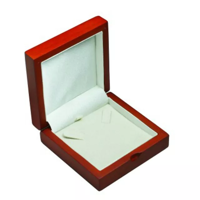 Solid Mahogany Pendant / Necklace Box Wooden Jewellery Gift Box High Quality