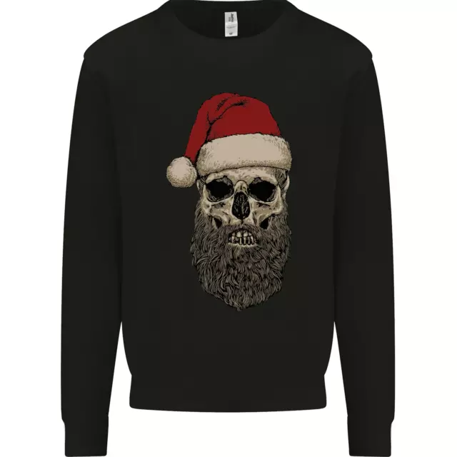 Santa Skull Gothic Heavy Metal Christmas Mens Sweatshirt Jumper