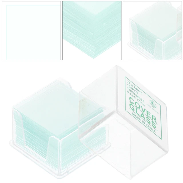 100 Microscope Cover Slips - 22x22mm Square Glass Coverslips For Lab Use