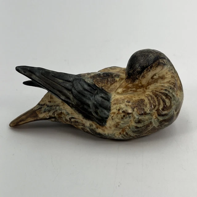 Vintage OMC Japan Otagiri Ceramic Mandarin Duck 4” Figurine Brown Glaze