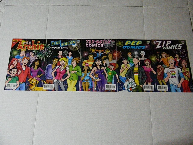 1 ARCHIE COMICS 666 VARIANT Lot w BLUE RIBBON Top-Notch PEP Zip 2015 + BONUS!