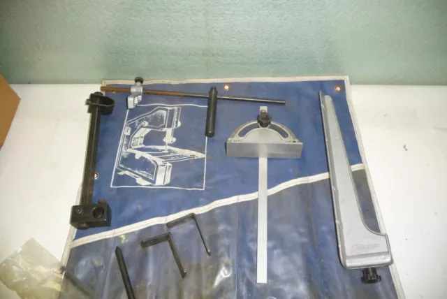 Shopmaster 3 wheel band saw parts, T-slide, fence, circle cutter
