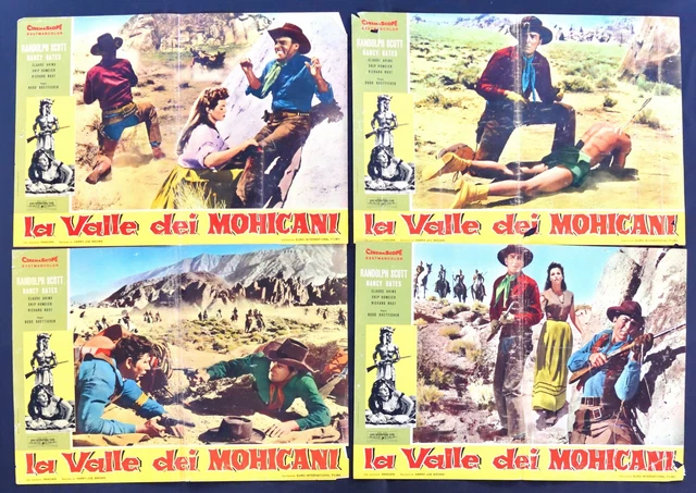 Fotobusta La Vallée Des Mohicans Randolph Scott Nancy Gates Western F30