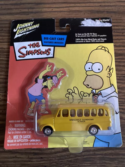 The Simpsons Die Cast Schoolbus Springfield Elementary Otto Johnny Lightning
