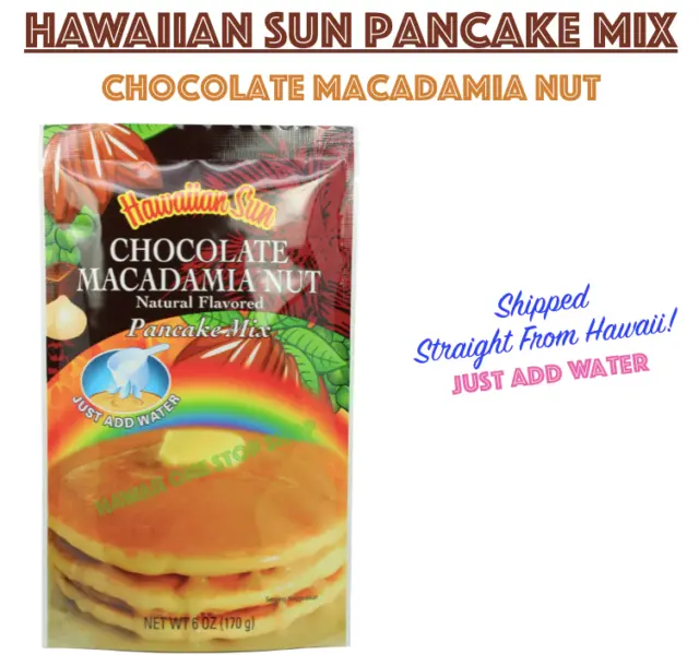 Hawaii Pancake Mix BLUEBERRY ACAI Hawaiian Sun 1 - 6oz PACK Flapjacks NEW