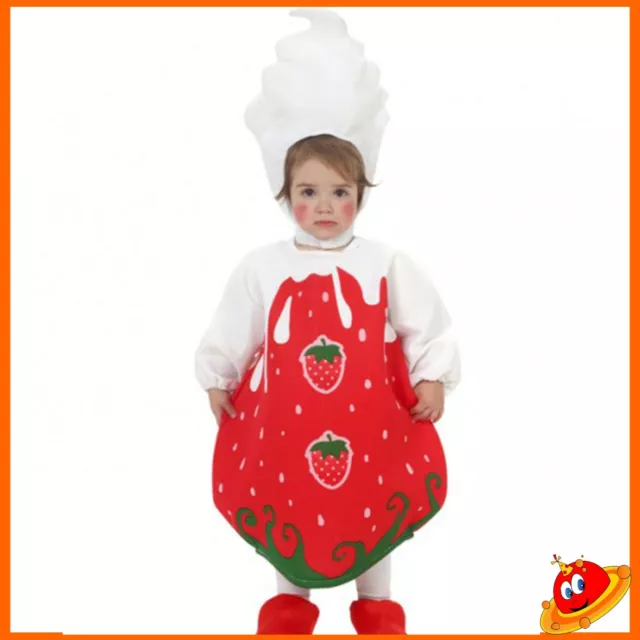 COSTUME CARNEVALE NEONATO Fragolina Baby Mantellina con cappuccio Tg 12/24  mesi EUR 19,90 - PicClick IT