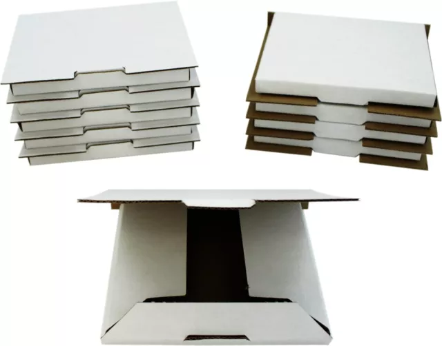 (10) White Sturdy Single CD Shipping Boxes Mailers Retail Video Games Multimedia