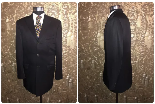 MASTERHAND schwarzer Hochzeit Herrensakko Festliches Anzugjacke Blazer Größe 102