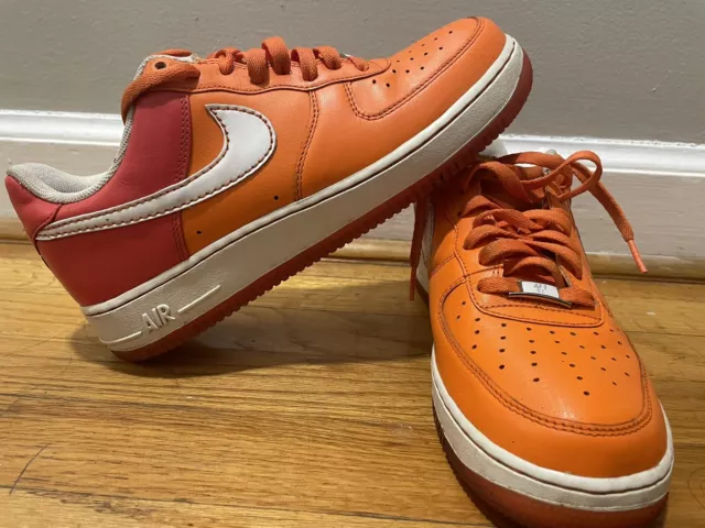 MENS NIKE AIR Air Force XXV '07 ORANGE AND BLUE AF1-'82 Sneakers SIZE 12