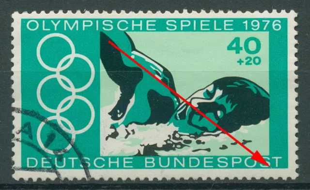 Bund 1976 Olympische Spiele Montreal mit Plattenfehler 886 f 7 gestempelt