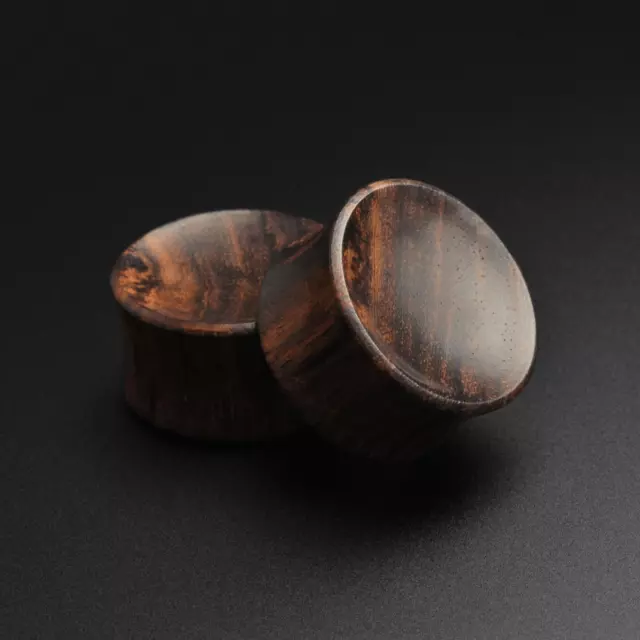 Sono Wood Double Flare Concave Plug | Handmade Organic Ear Gauges