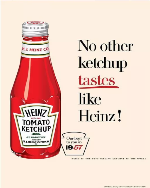 Heinz Tomato Ketchup - Vintage Art reprint metal retro sign vintage sign tin