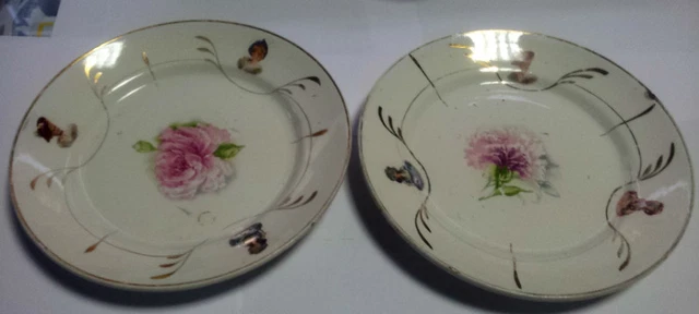 Pareja De Platos Antiguos San Clauido Oviedo (22 Cms) Filigrana En Oro, Motivos