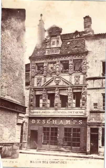 France, Dijon, Maison des Cariatides, albumen print, ca.1890 Vintage albumen pri