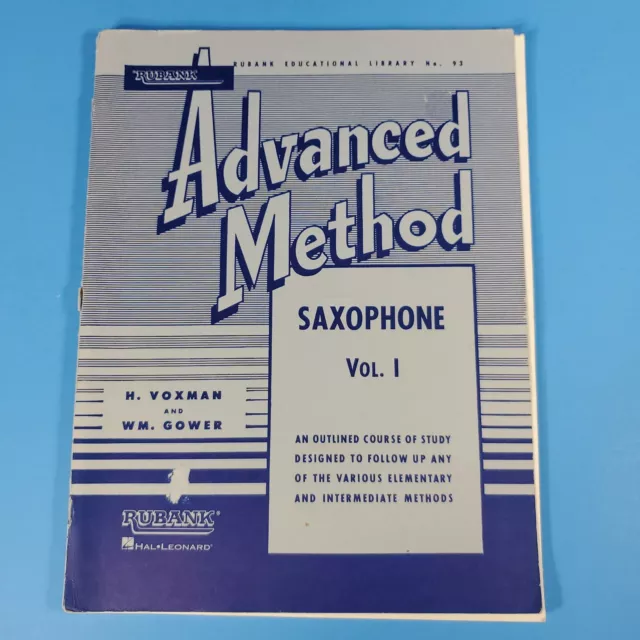 Rubank Advanced Method Saxophone Vol 1 Advanced Band Method