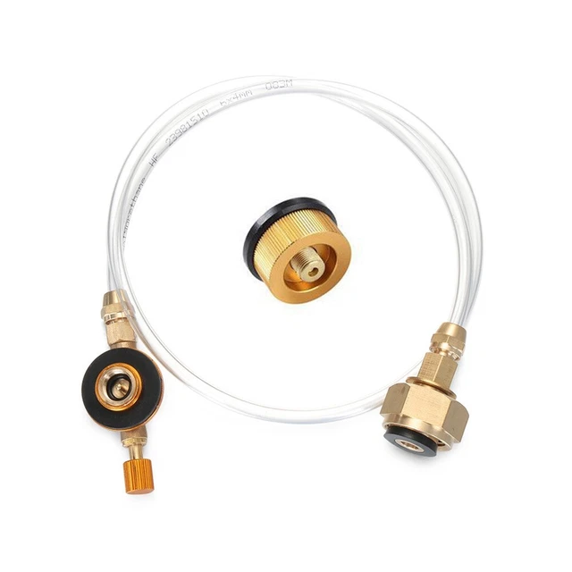 COUPLEUR DE RÉSERVOIR de propane pratique pour cuisinière à gaz de camping du EUR 20,75