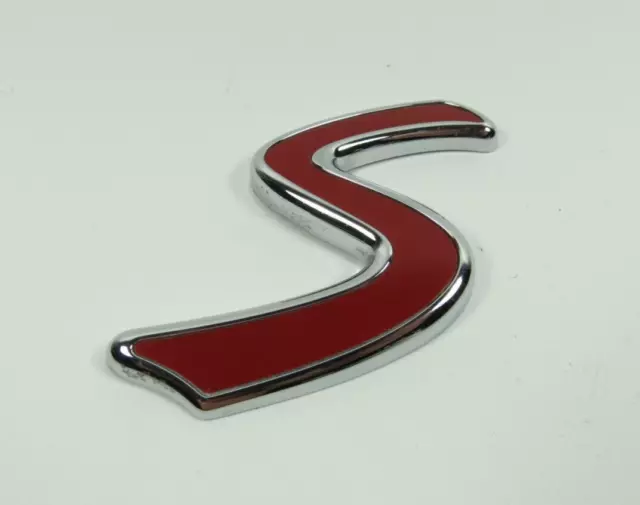 11-17 Mini Cooper Countryman S Front Grille Emblem Red Badge Letter Genuine OEM