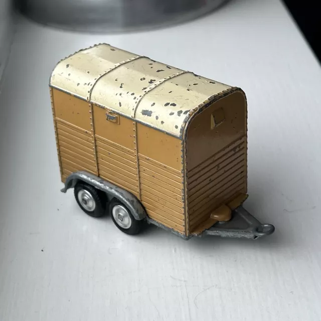 Corgi Toys No.102 Rice Pony Trailer - Tan/Cream & Silver - Needs Rear Ramp