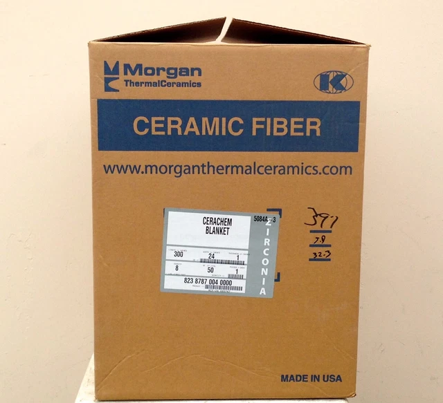 1" CeraChem Ceramic Fiber Insulation 24"x 300" FULL ROLL Thermal Ceramics 2600F