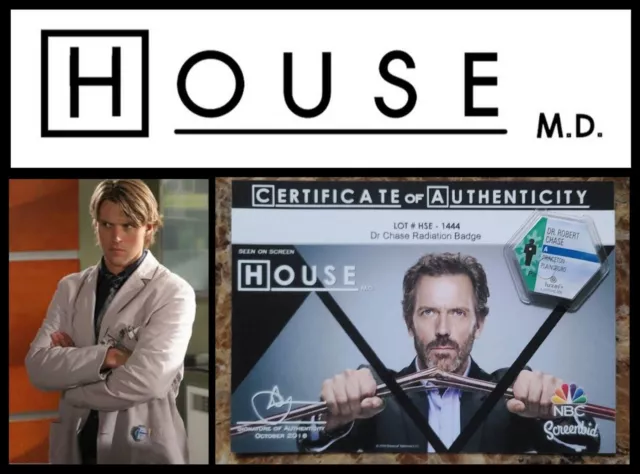 HOUSE MD: Dr. Chase/Jesse Spencer Radiation Badge Studio COA