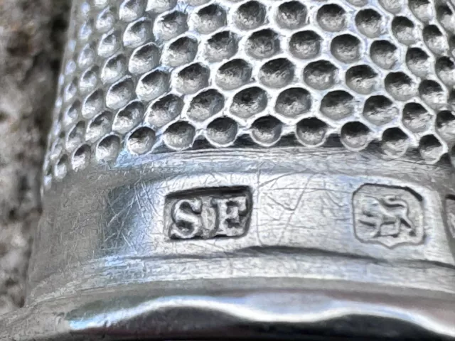 Victorian Sterling Silver Thimble - Samuel Foskett - London - 1895