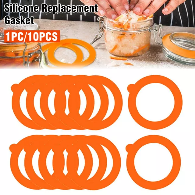 Replacement Kilner Jar Rubber Seals Orange fit 0.35,0.5,1,1.5,2 Ltr Clip Top UK