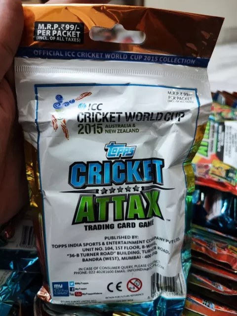 Topps Cricket attax 2015 ICC World Cup sealed Multipack X 10  (260 cards) 3