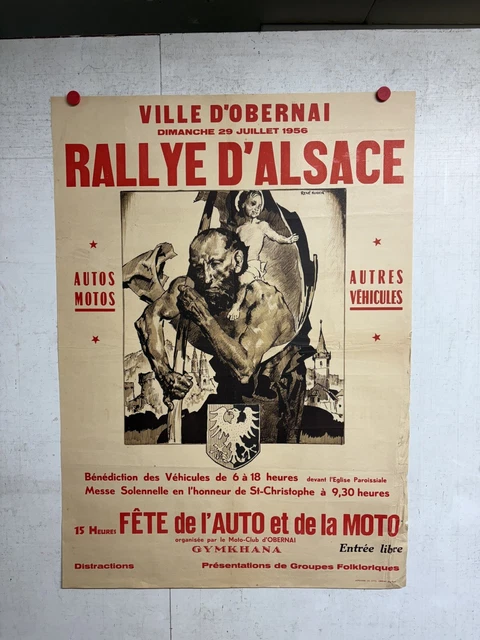 Affiche Course Moto Vintage – Autodrome Moto Club De France, Choix De Tailles