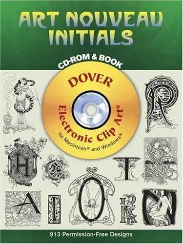 Art Nouveau Initials CD-ROM and Book by Dover Publications Inc; Clip Art