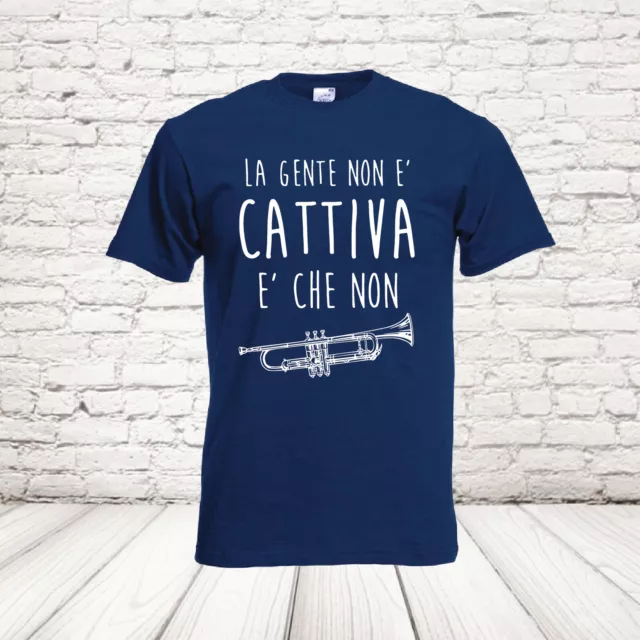 Maglietta Divertente T-shirt Tshirt Personalizzata Tromba Ironica da per Uomo