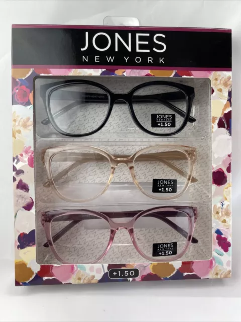 JONES NEW YORK Signature +1.50 3 Pair Reading Glasses Readers for Women ...