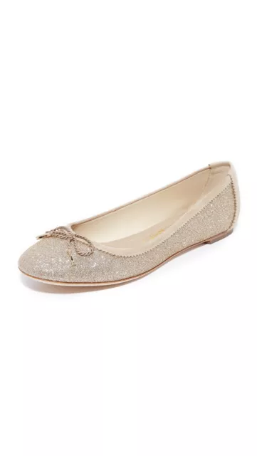 NIB NEW Salvatore Ferragamo Enea beige suede ballet bow flats 6 7B