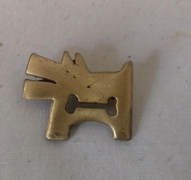 Broche Vintage Chien Strass - Style Années 80, Métal Doré/argenté, Inspirée Agatha, Bijou Rétro Mignon