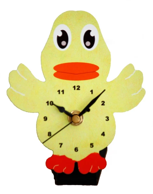 Reloj de escritorio para niños en forma de pollito 15 cm de alto
