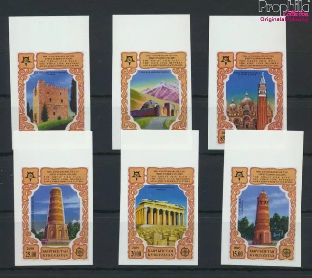 Briefmarken Kirgisistan 2005 Mi 449B-454B (kompl.Ausg.) ungezähnt postfris(96626