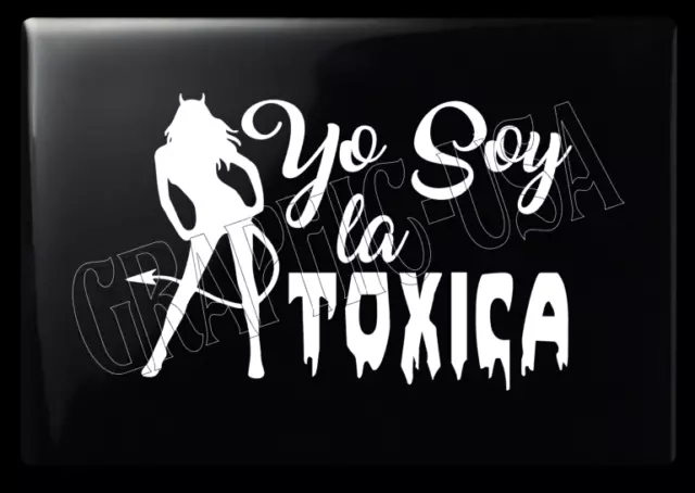 TENGO UN NOVIO TOXICO CALCOMANIA STICKER DECAL DE VINILO BLANCO 8 👍