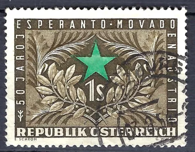 Österreich 1954: gestempelt MiNr.: AT 1005; ANK:1014 50. Jahre der Esperanto