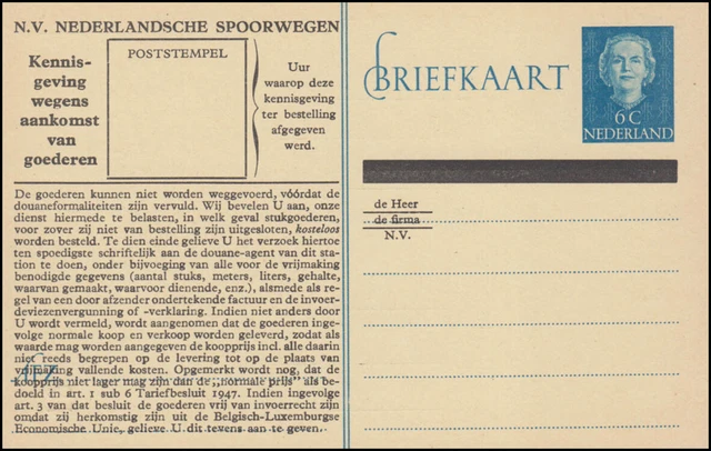 Postkarte P 246 Zudruck Spoorwegen: Model 238c, ungebraucht ** / MNH