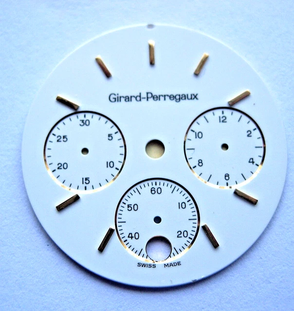 Cadran De Montre Vintage Girard-Perregaux Pour Chronographe - Pièce D'occasion Pour Collection Ou Réparation