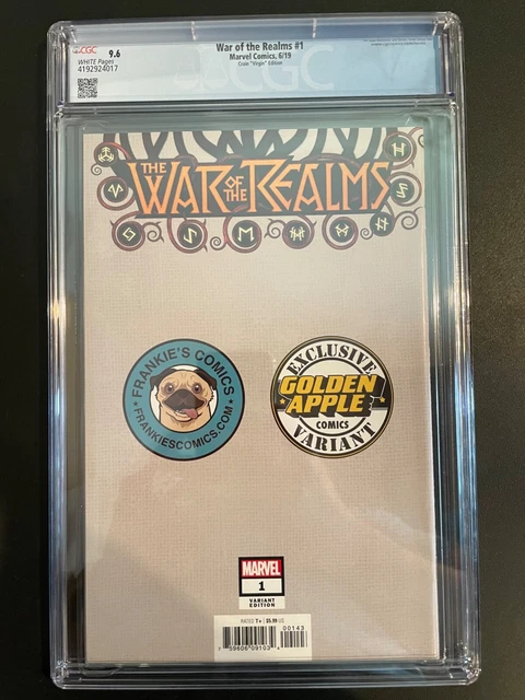 WAR OF THE REALMS #1 CGC 9.6 **Clayton Crain VIRGIN VARIANT** Venom RARE! NM 3