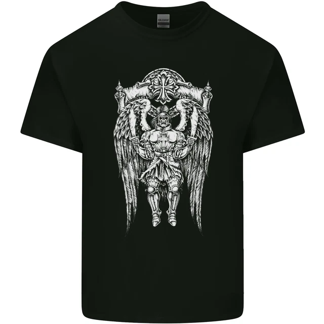 Cavalieri Templari Teschio Romano Warrior Palestra Uomo Cotone T-Shirt